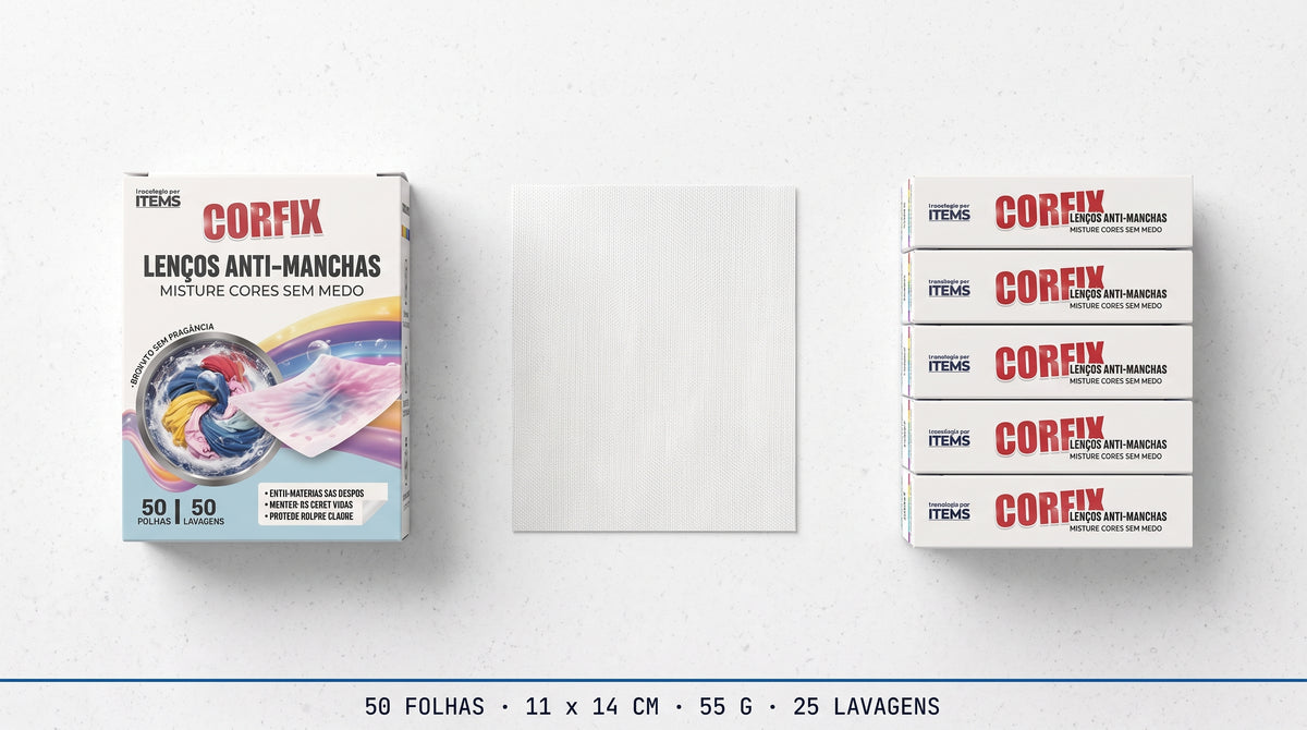 Folhas Antimanchas para Lavagem